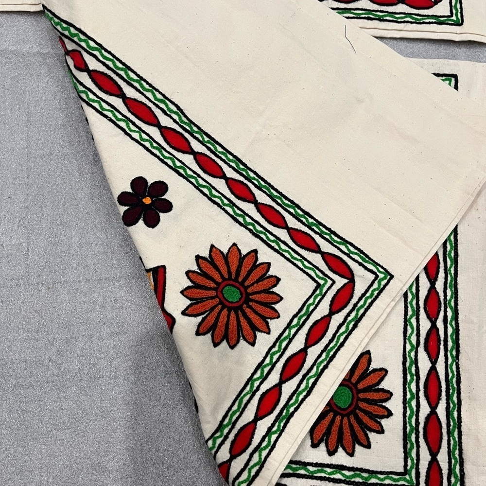 Ethnic India Dance Themed Embroidered Pillow Case Cushion Covers-Set of 2 - Picture 8 of 8